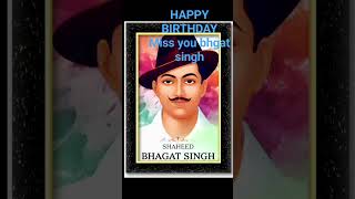 subscribemychannel happy birthday bhagat singh [upl. by Calvinna]