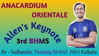 ANACARDIUM ORIENTALE 3rd BHMS [upl. by Osmen]