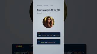 CSS Tips and Tricks Clippath  Crop Image into Circle css coding webdesign shorts cssshorts [upl. by Ehrman96]