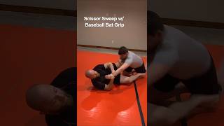 Baseball Bat Grip Scissor Sweep bjj martialarts jiujitsu [upl. by Helman589]