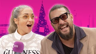 Jason Momoa’s first lesbian date Guinness chats curry shts and big Santa energy [upl. by Eniluqcaj449]