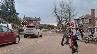 Crediton level crossing Devon [upl. by Anilasor]