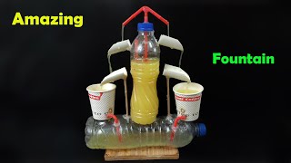 Plastic bottle waterfall fountain making easy at home  Deccan Trap Water Fountain [upl. by Aihseym]