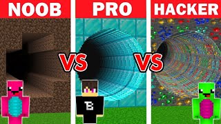 NOOB vs PRO vs HACKER ÓRIÁS ALAGÚT ÉPÍTŐ KIHÍVÁS [upl. by Noloc]