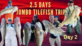 Over 600 feet deep Jumbo Tilefish 25 day tilefish trip what Captain Lou Day 2 [upl. by Chader236]