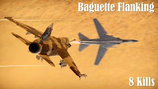 Mirage F1C200 8 Kills Baguette Flanking  War Thunder Gameplay [upl. by Saraiya231]