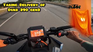 TAKING DELIVERY OF MY KTM DUKE 390 GEN 3  DUKE390  Iamnikhil4 [upl. by Alesram]