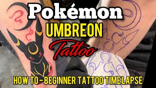 TATTOO • LINEWORK • PACKING BLACK • Beginner Tattoo Time Lapse [upl. by Hagerman367]