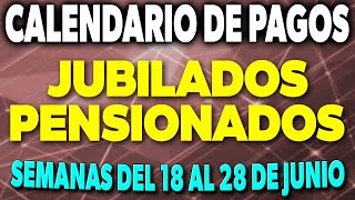 Calendario de PAGOS Jubilados y Pensionados Semanas del 18 al 28 de Junio ✅ [upl. by Yvad]