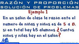 Razones y proporciones solución de problemas  Ejemplo 1 [upl. by Eirok]