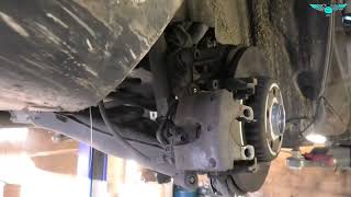 Mercedes C200 2014 w205 rear brake pads removal and replacement [upl. by Laram]