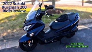 2022 Suzuki Burgman 200 Ride Review the REAL numbers [upl. by Marvin]