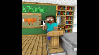 Guess the animals with Herobrine minecraftanimation funnyvideo [upl. by Ahtabat427]