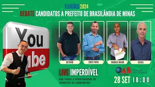 DEBATE CANDIDATOS A PREFEITO DE BRASILÂNDIA DE MINAS [upl. by Ocsic]