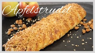 ❤️ Apfelstrudel aus Blätterteig mit gerösteten Mandeln ❤️ [upl. by Ylil]