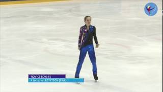 Jonathan Egyptson The Nordics in Figure Skating 2018 02 02 FS Bronze medal [upl. by Aitat329]