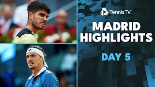 Alcaraz Rublev In Action Zverev vs Shapovalov  Madrid 2024 Highlights Day 5 [upl. by Otrebile]