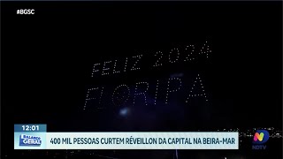 Florianópolis brilha 400 mil pessoas celebram o Réveillon na BeiraMar com espetáculo único [upl. by Thorny]