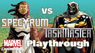 SPECTRUM vs TASKMASTER Marvel Champions Expert Playthrough [upl. by Lorac58]