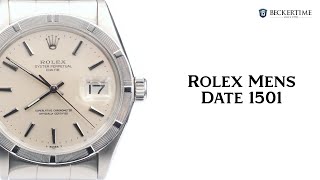 Mens Rolex Stainless Steel Date Watch with Silver Dial 1501 [upl. by Ankney]