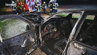 Ein Schwerverletzter bei PKWBrand in Kematen an der Krems [upl. by Dacia]