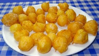 BUÑUELOS DE VIENTO CASEROS RELLENOS DE CREMA PASTELERA RECETA FÁCIL  ESPECIAL FERIA 2017 [upl. by Mars]