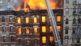 HD Video of Fire and Major building collapse 2nd Ave amp 7th Street NYC  March 26 2015 [upl. by Humph147]