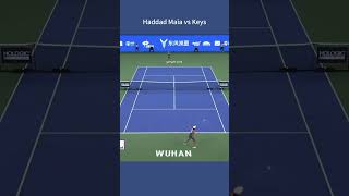 2024 Wuhan Open R1 Haddad Maia vs Keys 76 62 tennis wta highlights [upl. by Imehon690]