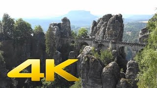 4K  Elbe Sandstone Mountains in Germany [upl. by Nevla]