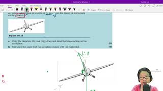 122c Example 3 Tilted Aeroplane Turn Roll  A2 Circular Motion  Cambridge A Level 9702 Physics [upl. by Mitman]