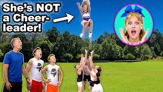 Transforming my kids into cheerleaders Who will win [upl. by Dnalrah]