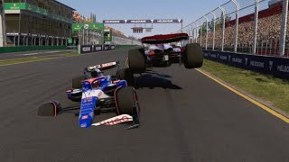 F1 24 Albert Park  Australia Demolition Derby with Crashes and Fun Moments [upl. by Lehcear]