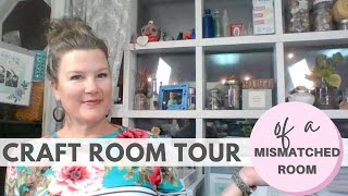 Craft Room Tour 2023  Utilizing Mismatched and DIY Furniture  Creative Design Team Collab [upl. by Dimmick]