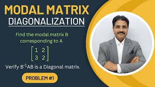 MODAL MATRIX  DIAGONALIZATION OF MATRIX SOLVED PROBLEM 1 TIKLESACADEMY [upl. by Llyrat236]