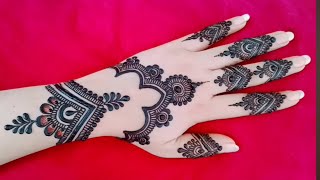 Back mehndi Design Simple  Mehndi design Back side full hand new  mehndi ki design [upl. by Ylloj146]