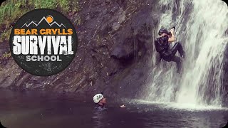 Bear Grylls Survival School Climbing a 20m High Waterfall [upl. by Rees]