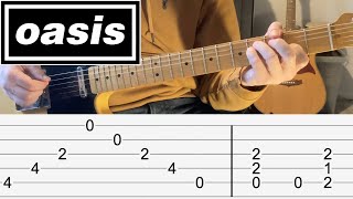 Oasis Supersonic Riff Guitar Lesson WITH TAB [upl. by Aivatahs]