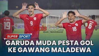 Hasil Laga Indonesia Vs Maladewa  Garuda Muda Menyala Pesta Gol Ke Gawang Maldewa [upl. by Allsopp39]