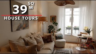 Tour an Interior Designers 39m² Paris apartment a One Bedroom in Central Paris [upl. by Enitsyrk316]