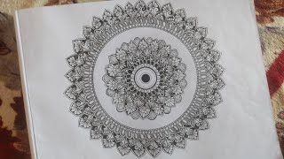 Mandala Art Learn To Draw Big Circle Mandala Design ✨ Mandala for beginners [upl. by Ardnola]