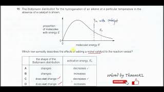 970111MJ24Q15 Cambridge International AS Level Chemistry MayJune 2024 Paper 11 Q15 [upl. by Ruy783]