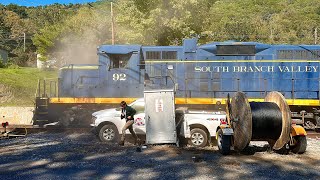 SBVR Train Hits Truck After it Narrowly Avoids Railfans [upl. by Dasa]