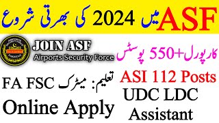 ASF Jobs New Advertisement 2024 • ASF Online Apply • Breaking News Jobs In Pakistan • joinasfgovpk [upl. by Ys297]