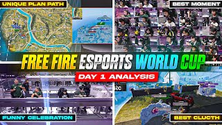 FREE FIRE ESPORTS WORLD CUP  DAY 1 ANALYSIS   ESPORTS WORLD CUP FREE FIRE  DAY 1 BEST MOMENTS [upl. by Sylera]