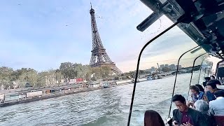 Bateaux Parisiens 615pm Dinner Cruise Review  Seine River Paris France 🇫🇷 [upl. by Accebar]