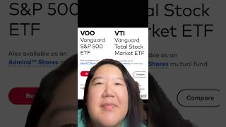 VOO vs VTI investing personalfinance finance voo vti investing etf indexfunds stocks [upl. by Miksen]