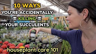 Save Your Succulents 10 Ways You’re Killing Succulents  Houseplant Care 101  Succulent Care Guide [upl. by Giuseppe]