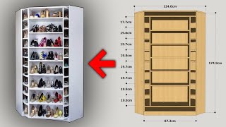 HOW TO MAKE A ROTATING SHOES RACK [upl. by Bonne281]