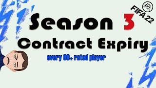 FIFA 22 CONTRACT EXPIRY  FREE TRANSFER  Career Mode Season 3 [upl. by Sax226]