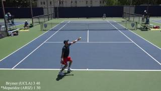 04 16 2017 Gage Brymer UCLA Vs Shoti Meparidze Arizona 1 Singles [upl. by Rutter]